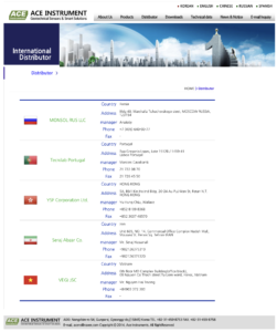 Thông tin nhà cung cấp VEGI trên website ACE Instrument