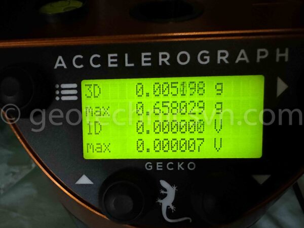Thông số đo 3 trục thiết bị ghi đo địa chấn động đất Accelerograph