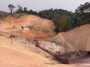 Toàn cảnh công trường dự án mở rộng lưu vực bổ sung nước cho công trình thuỷ lợi, thuỷ điện Quảng Trị
