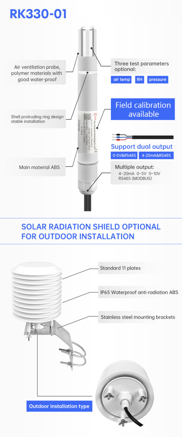 Thành phần Cảm biến nhiệt độ - độ ẩm - áp suất RK330-01