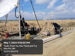 Lắp đặt thiết bị quan trắc chuyển vị ngang sâu Inclinometer