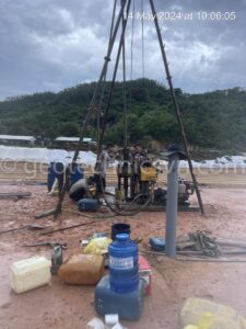 Khoan lắp đặt thiết bị quan trắc cao tốc Chí Thạnh - Vân Phong